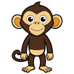 Obraz premium Set of Monkey isolated on White Background