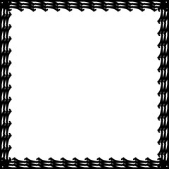 Simple Square Frame, Border Frame with White Background, Unique Frame, Black Frame