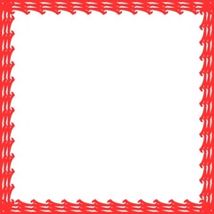 Simple Square Frame, Red Frame with White Background, Border Frame, Photo Frame