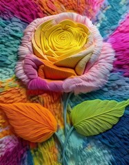 close up of colorful yarn