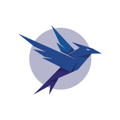 minimalist logo of a bird