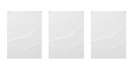 Three Blank Papers : three pristine, rectangular papers displayed in a row, perfect for showcasing content, design, or creative expression, against a pristine backdrop.