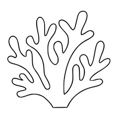Obraz premium Coral Shape Outline Illustration