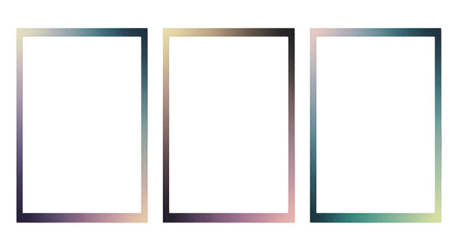 Minimalist Frame Collection: An artful triad of sleek, empty picture frames, offering versatile spaces for visual stories, creative expression, and personalized artistry. 