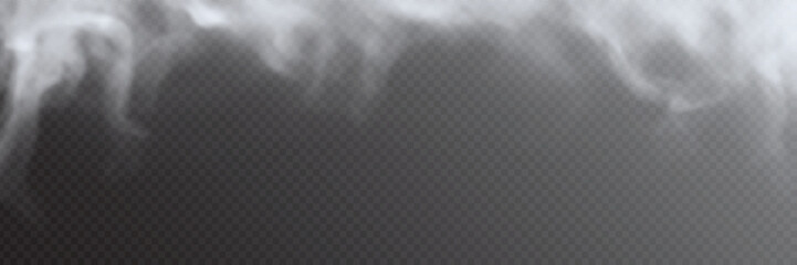 Foggy Vapor Cloud Vector Effect on Transparent Background