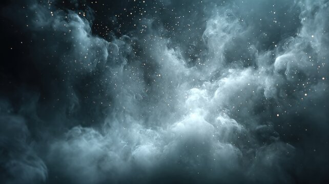 moody fog wall drifting upward with glowing particles, abstract cinematic smoke loop for video overlays, high resolution, seamless motion, dark ethereal ambiance