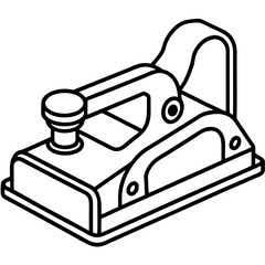 Carpentry Tool Line Art Electric Planer