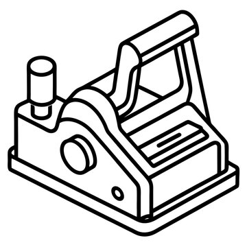 black and white paper cutter isometric view clip art preview