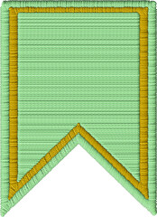 Embroidery Colorful Medieval Style Banner Flag Graphic