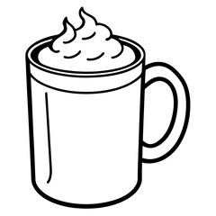 Cozy Cocoa Mug Minimalist Line Art