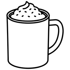 Cozy Cocoa Mug Minimalist Line Art