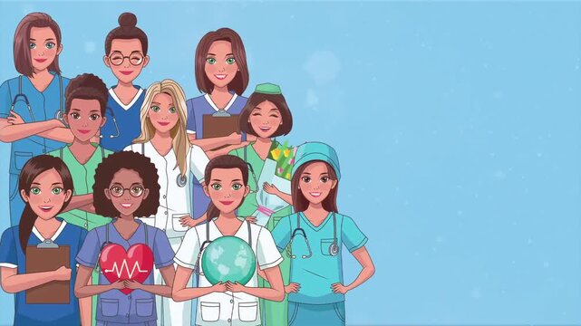 Healthcare Heroes Diverse Team of Nurses and Medical Professionals
