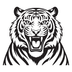 Obraz premium Minimalist Black Tiger Vector Illustration in Various Poses – Perfect for Logo Design, Tattoo Art, and Commercial Use . Thank You .