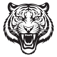 Fototapeta premium Minimalist Black Tiger Vector Illustration in Various Poses – Perfect for Logo Design, Tattoo Art, and Commercial Use . Thank You .