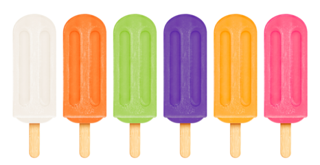 COLORFUL FRUIT POPSICLES IN MANY FLAVORS 