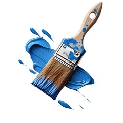  A paint brush isolated on white background