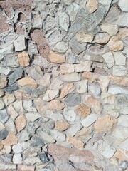 on photo wall of natural stone close-up