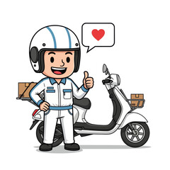 Delivery Vector Illustration Efficient Express Free Shipping for Online Shop & E-commerce with Courier Services Bike, Motorcycle, Truck, Handcart