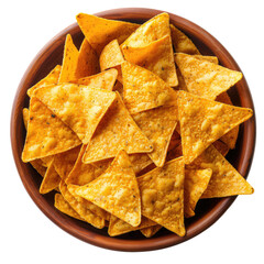 Crispy tortilla chips in a bowl