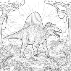 Dinosaurs Coloring Page - Spinosaurus