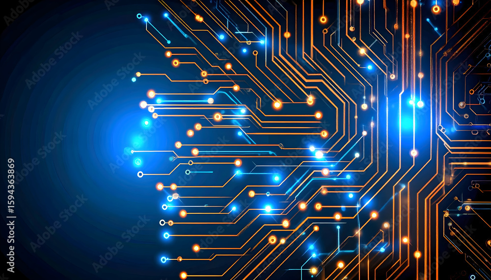 Poster abstract circuit board background image
