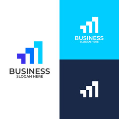 Obraz premium Ascending Bar Chart Business Logo