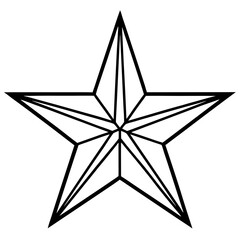 Fototapeta premium Festive Star Minimalist Line Vector