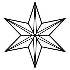 Obraz premium Festive Star Minimalist Line Vector