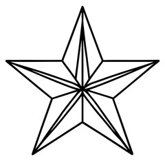 Obraz premium Festive Star Minimalist Line Vector