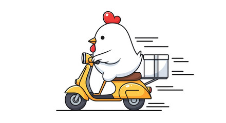 Delivery Vector Illustration Efficient Express Free Shipping for Online Shop & E-commerce with Courier Services Bike, Motorcycle, Truck, Handcart