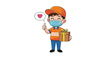 Delivery Vector Illustration Efficient Express Free Shipping for Online Shop & E-commerce with Courier Services Bike, Motorcycle, Truck, Handcart