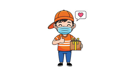 Delivery Vector Illustration Efficient Express Free Shipping for Online Shop & E-commerce with Courier Services Bike, Motorcycle, Truck, Handcart