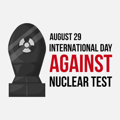International Day against Nuclear Tests illustration in flat design