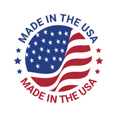 made in the usa circle label design