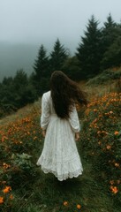 Woman in nature's embrace