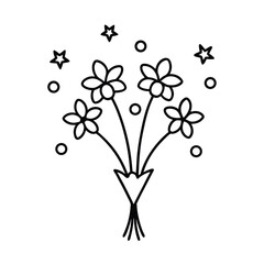 tree with flowers vector