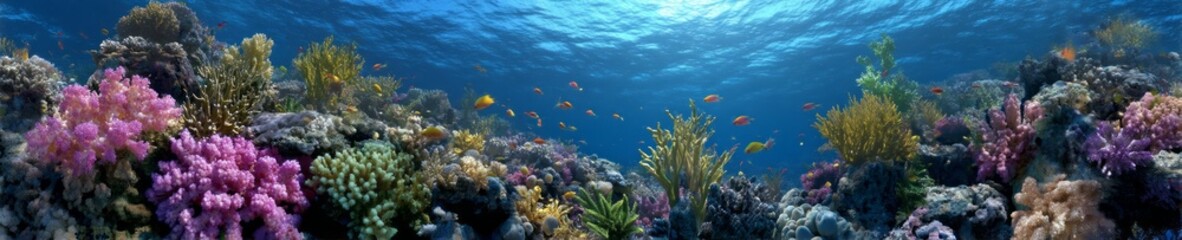 Underwater coral reef exploration 360 degrees hdr panorama vibrant marine life ocean view © HDR Image Creator