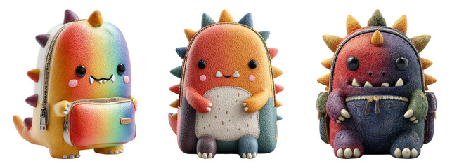 Adorable creature backpacks with colorful designs and unique features
