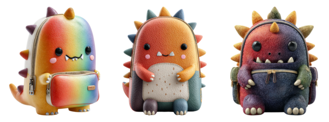 Adorable creature backpacks with colorful designs and unique features