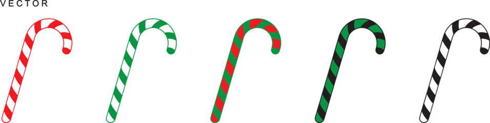 Christmas candy cane stripes vector illustration