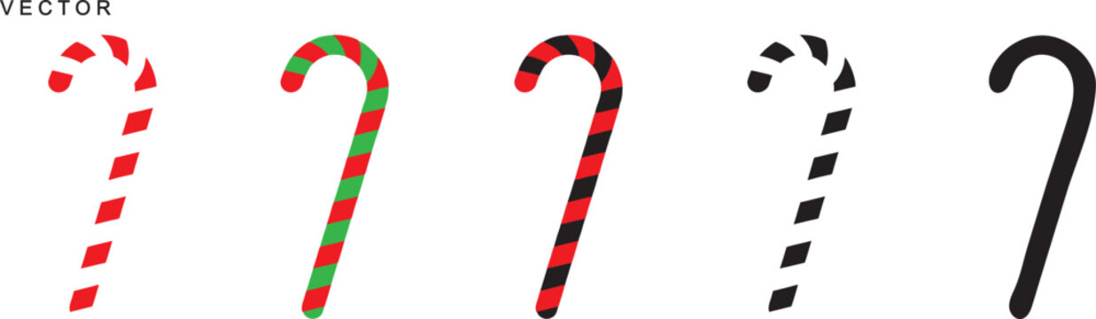 Christmas candy cane stripes vector illustration