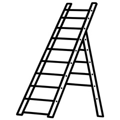 Geometric Ladder Line Drawing Vector
