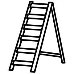 Geometric Ladder Line Drawing Vector