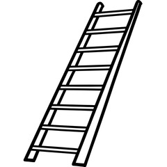 Geometric Ladder Line Drawing Vector