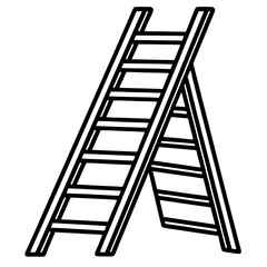 Geometric Ladder Line Drawing Vector