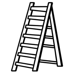 Geometric Ladder Line Drawing Vector