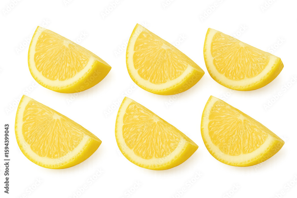 Aufkleber fresh lemon slices creating a vibrant and zesty pattern on a transparent background, ideal for food 