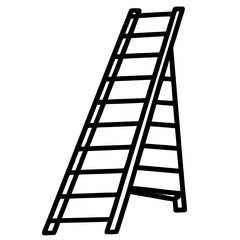Geometric Ladder Line Drawing Vector