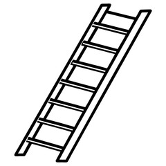 Geometric Ladder Line Drawing Vector