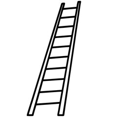 Geometric Ladder Line Drawing Vector